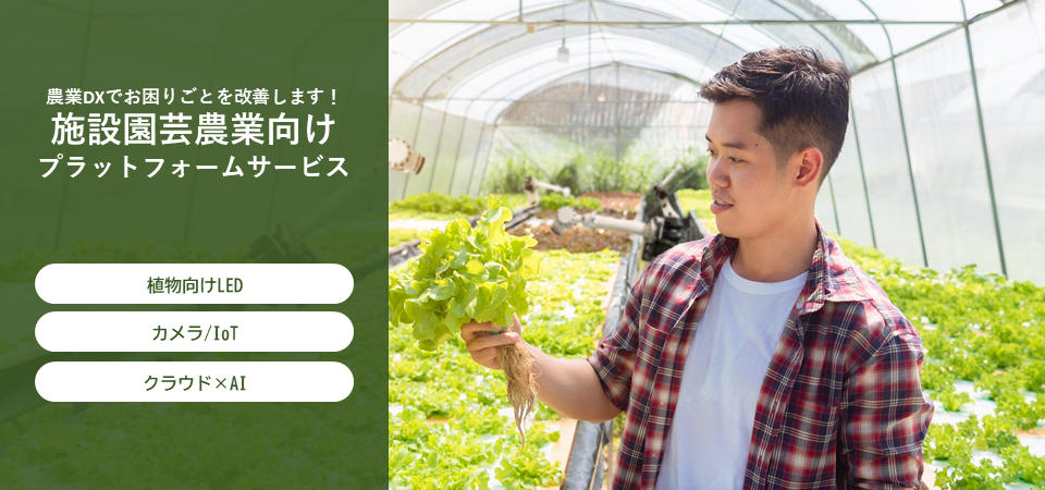 Image of "Agriculture DX solves problems! Platform service for greenhouse horticulture"