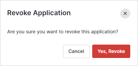 Click the [Yes, Revoke] button on the confirmation screen