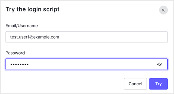 After editing each script, click [Save And Try] to test the connection