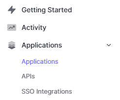 On the Auth0 admin screen, click Applications > Applications