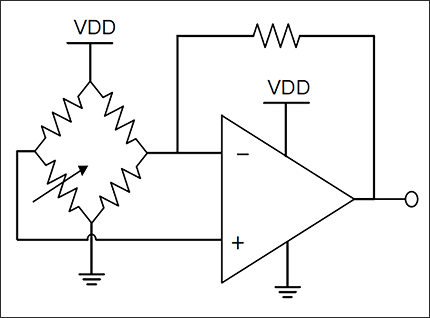Bridge circuit amplifier example
