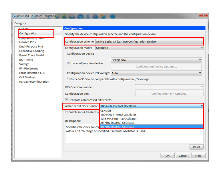 Article header as dclk setting 50mhz 1