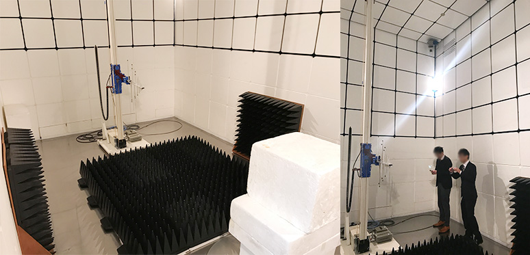 Anechoic chamber used for testing