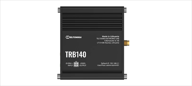LTE Cat4 対応 産業用高耐久性ゲートウェイ TRB140