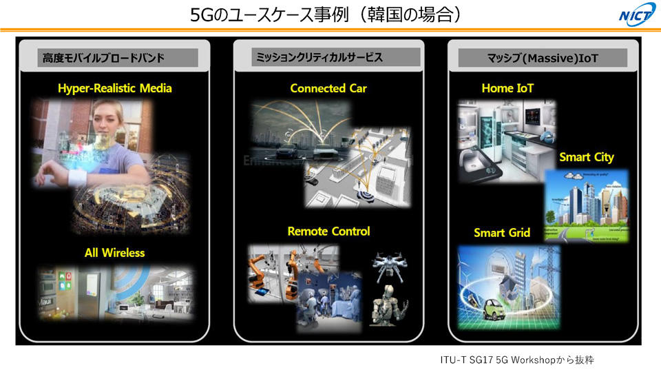 5G use case example (for South Korea)