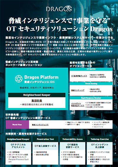 脅威インテリジェンスで “事業を守る”OT セキュリティソリューションDragos