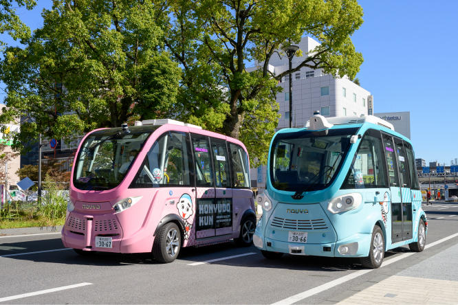 四日市市レポート「近鉄四日市駅周辺エリア 自動運転車両の実証実験」のコラムイメージ画像