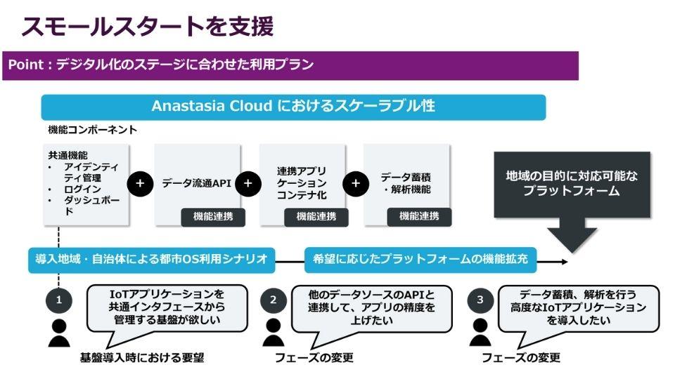 Anastasiaの機能コンポーネントと拡張フェーズ