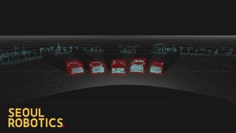 Recognition of 5 vehicles by LiDAR