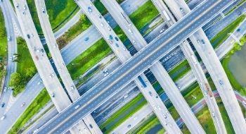 Transportation network seen from above