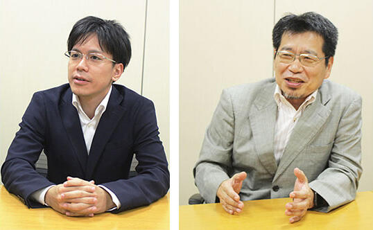 Mr. Ikuma Hirahara of Macnica (left) Mr. Yoshinao Ozawa of Menlo Security (right)