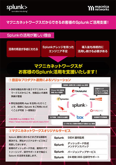 Splunkご活用支援内容