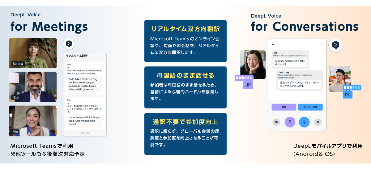 DeepL Voice：音声翻訳ツール