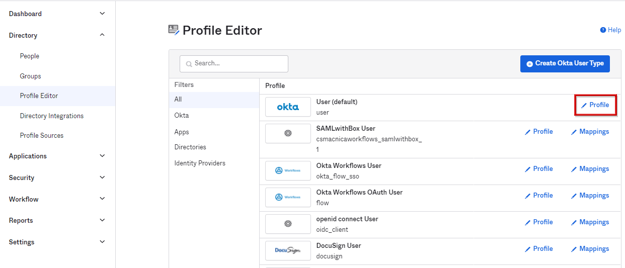 Add Custom Attributes to Okta User Profile