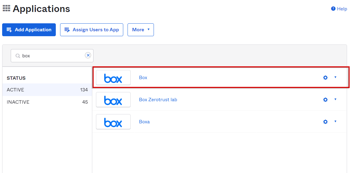 Specifying authentication policies on a per-application basis