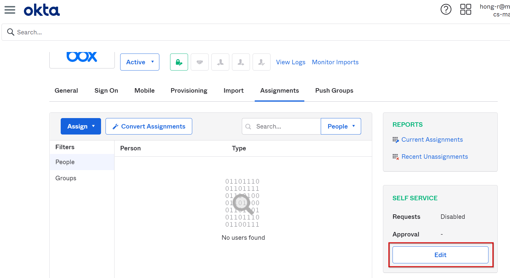 Application submission settings