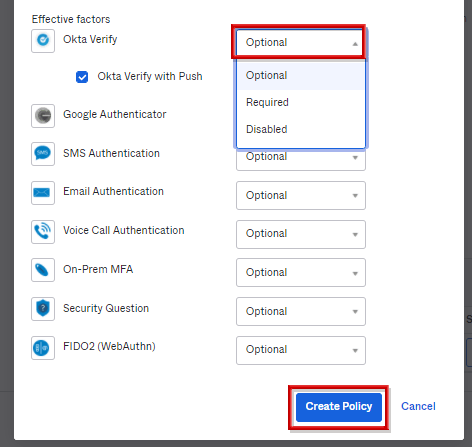 Factor Enrollmentの有効化