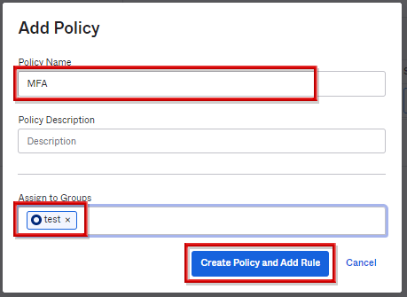 MFA usage settings at Sign On