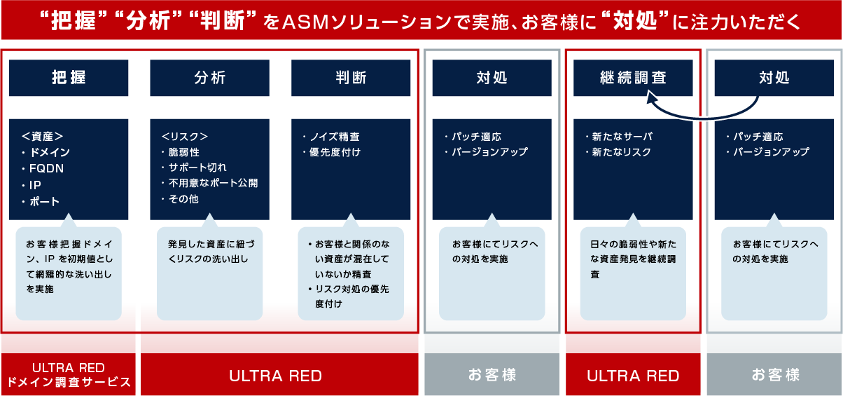 Overall image of ASM using ULTRA RED + domain research service