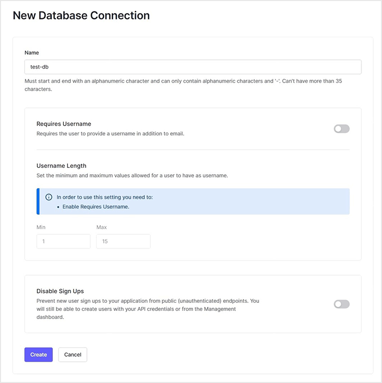 Name欄に任意のコネクション名を入力し、[ Create ]をクリック