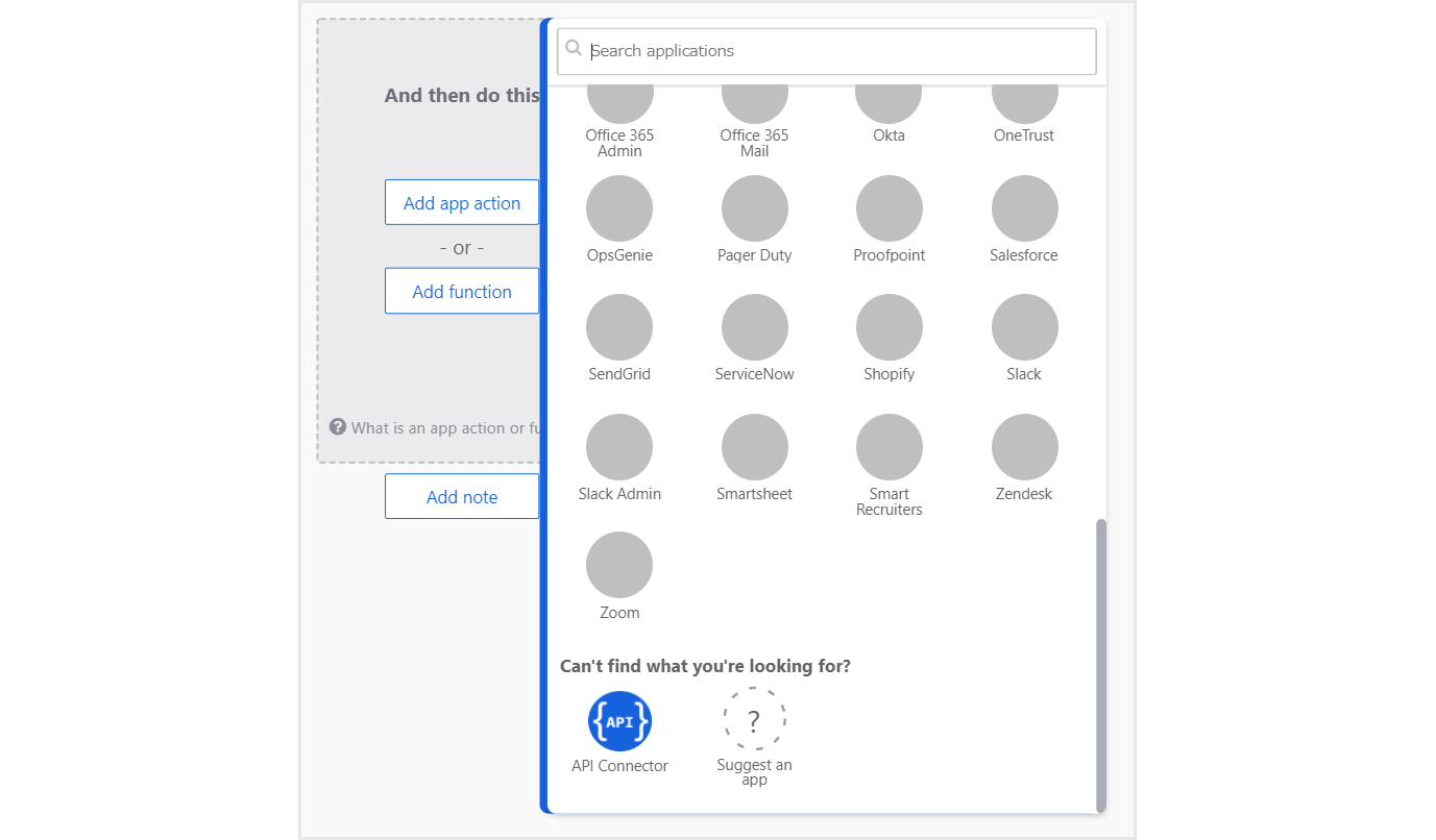 Add app actionからAPI Connectorを選択