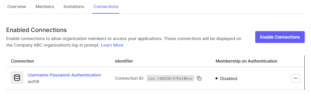 [Connections]タブに戻り、追加したConnectionを確認