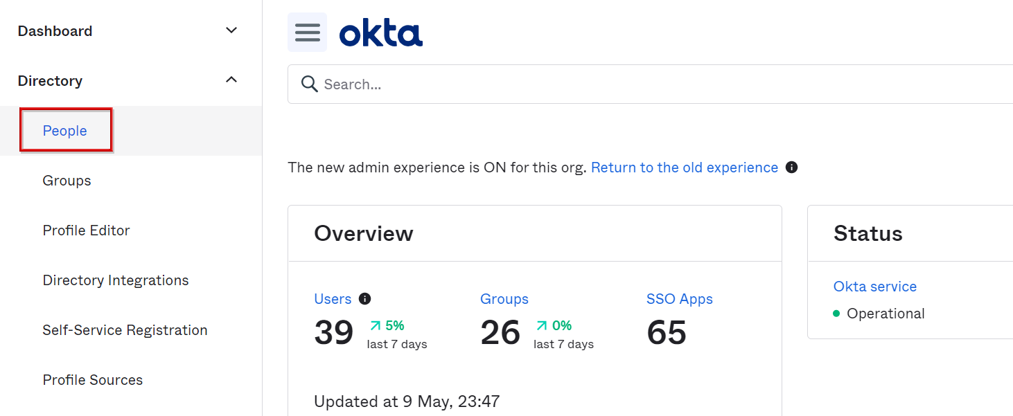 User creation (csv import)