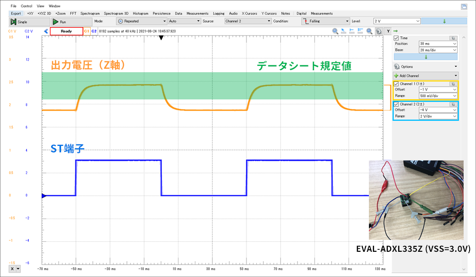 セルフテスト機能の動作確認