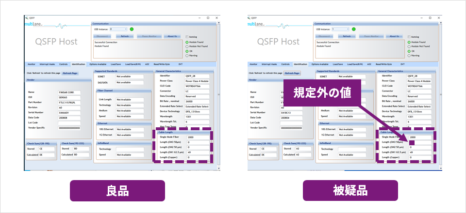 Ability to check non-defective products, suspect products, and differences at the same time