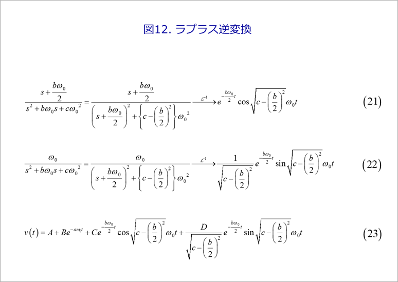 図12. ラプラス逆変換