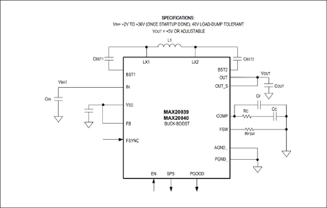 A switching regulator that requires many peripheral components in its circuit configuration