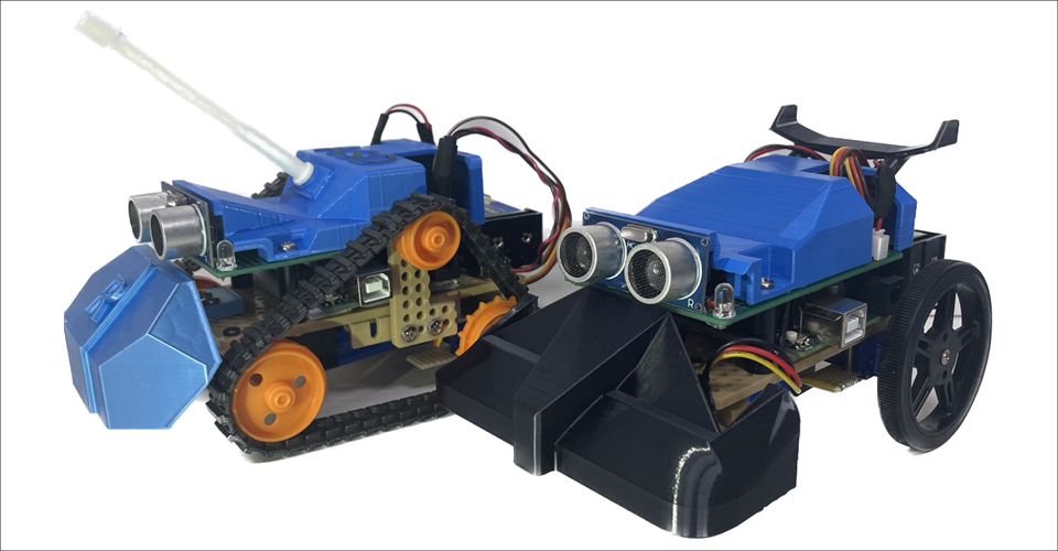 図1：製作物１号機(左)、2号機(右)