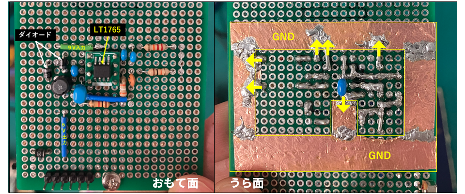 図1:DC/DCコンバーターの基板レイアウト
