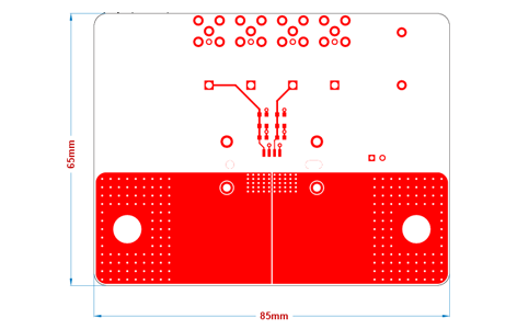 図7：インパッドビアありの LC/LZ PCB レイアウト参照図