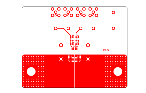 図8：インパッドビアなしの LC/LZ PCB レイアウト参照図