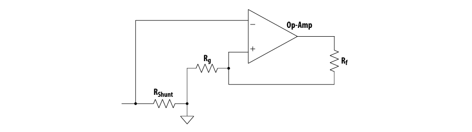 図6：ローサイド電流検出 ― ケルビン構成