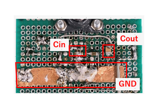 月山習が実習で制作した基板レイアウト（裏）
