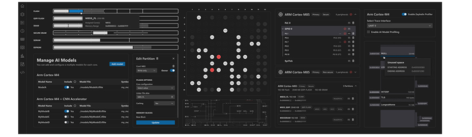 CodeFusion Studio™のGUI画面