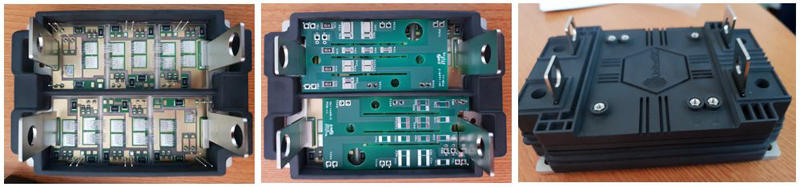 Internal structure of 6500V-200A Supercascode module under development