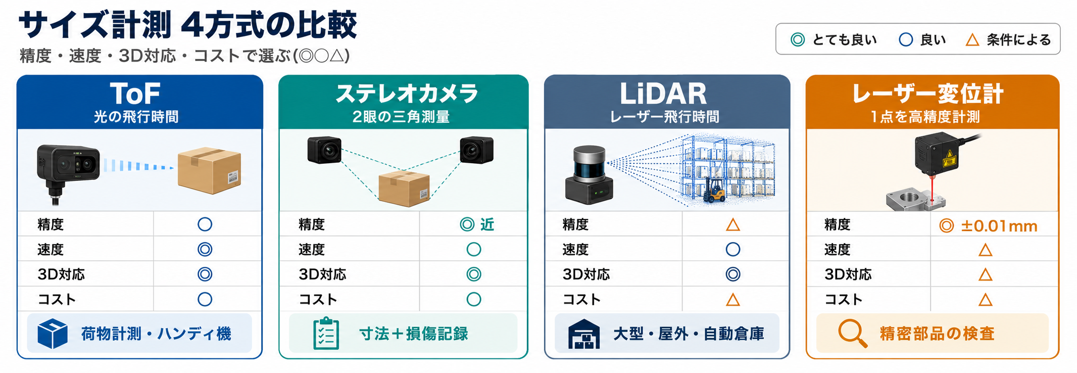 サイズ計測の4方式