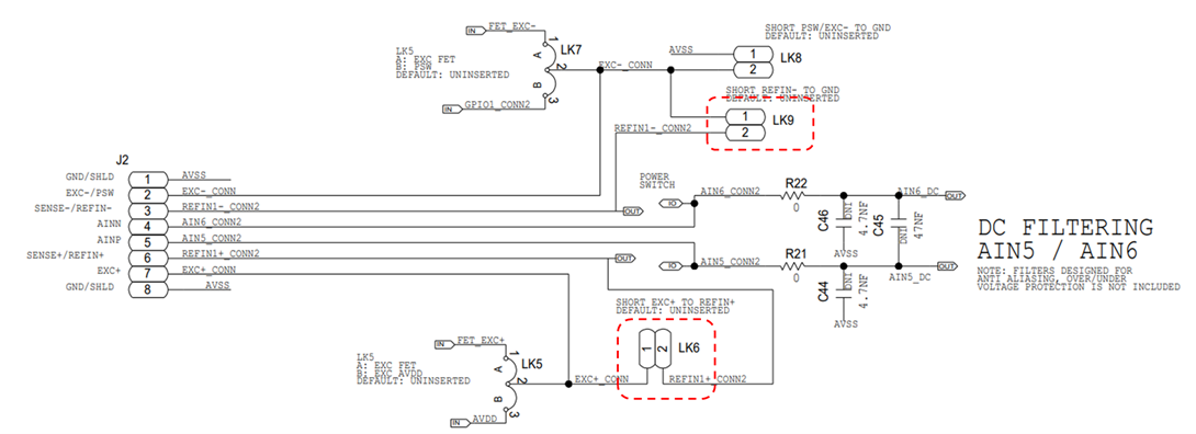 ロードセルの各線とAD4170-4 J2端子の接続図 2