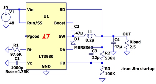 図1：LT3980のJIG回路