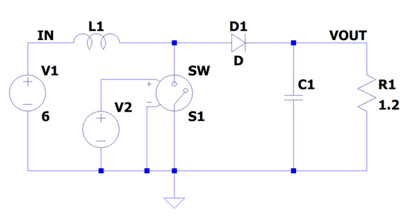 図1: 昇圧コンバーター回路