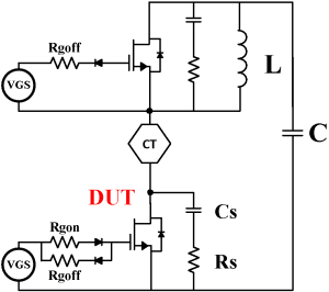 Half-bridge configuration (same device on top and bottom)