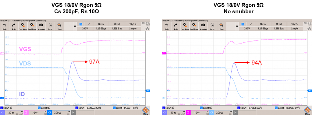 Effectiveness of RC Snubber at Power-Up