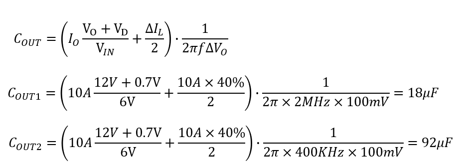 式4：出力コンデンサー容量計算式