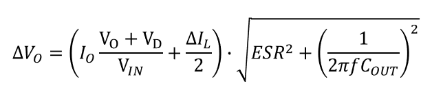 式3：出力リップル電圧の計算式