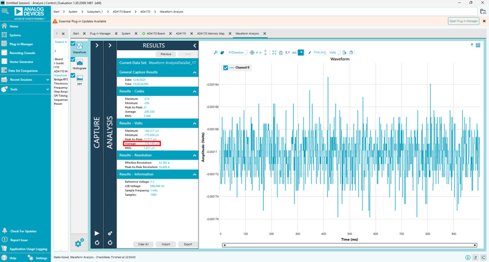 DC Excitationによるロードセル測定画面③