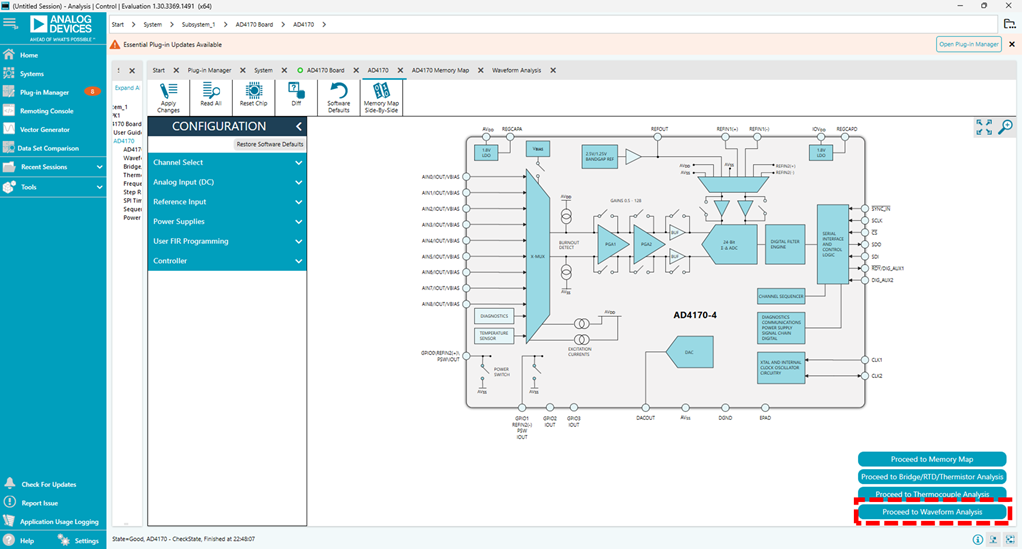 DC Excitationによるロードセル測定画面①