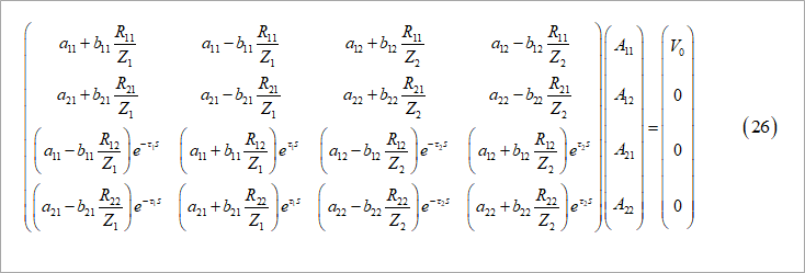 Figure 6. Boundary conditions and coefficient equations